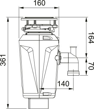 Измельчитель Franke SLIM 50